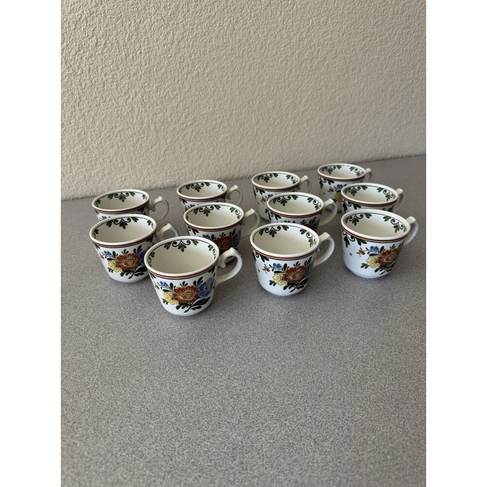 Villeroy & Boch Alt Amsterdam Tea Cups Lot of 11 West Germany Vintage Floral